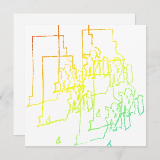 Invitation refroidissement de Rhode Island flou (Devant / Derrière)