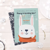 Invitation Refroidissement | Fête d'anniversaire du lapin d'h