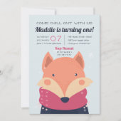 Invitation Refroidissement | Jolie fête d'anniversaire du ren (Devant)