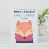 Invitation Refroidissement | Jolie fête d'anniversaire du ren (Debout devant)