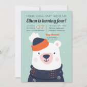 Invitation Refroidissement | Jour d'anniversaire de l'ours po (Devant)