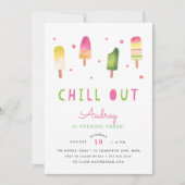 Invitation Refroidissement | Popsicle Anniversaire Fête Invit (Devant)
