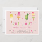 Invitation Refroidissement | Popsicle Anniversaire Fête Invit (Devant)