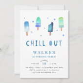 Invitation Refroidissement | Popsicle Anniversaire Fête Invit (Devant)