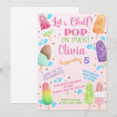 Invitation Refroidissons l'invitation à la fête d'anniversair (Devant / Derrière)