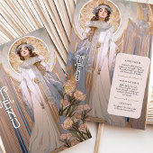 Invitation Regal Art Nouveau Mariage Menu Card Gold Accents