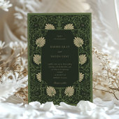 Invitation Regal Emerald Green Antique Gold Mariage baroque