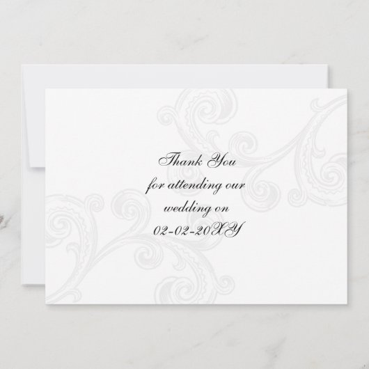 Invitation regal fleurit violet merci (Dos)