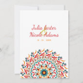Invitation Regal Majestic Festival Elegance Mandala Mariage (Dos)