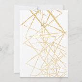 Invitation Regal Navy, Baby shower d'aquarelle d'or Invitatio (Dos)