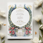 Invitation Regal Peacock Mariage à thème<br><div class="desc">Présentant notre Faire-part de mariage Regal Peacock à thème, une véritable incarnation du charme majestueux et de l'élégance vibrante. Cette invitation capte l'essence de la noblesse avec son étonnant arc en plumes de paon, peint dans un spectre glorieux de turquoise, bleu saphir, or, avec des taches accrocheuses d'émeraude et de...</div>