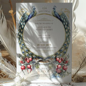 Invitation Regal Peacock Mariage à thème