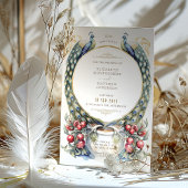 Invitation Regal Peacock Mariage à thème