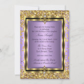 Invitation Regal Princess Sweet 16 Gold Lavender Purple Party (Dos)