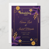 Invitation "Regal Radiance, Love in Lavender." (Devant / Derrière)