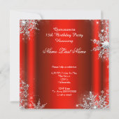 Invitation Regal Red Quinceanera Silver Tiara 15e anniversair (Dos)