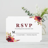 Invitation Regal RSVP : Burgundy & Gold Edition (Debout devant)