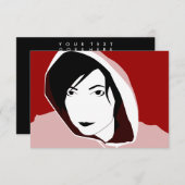 Invitation regard à capuchon (Devant / Derrière)