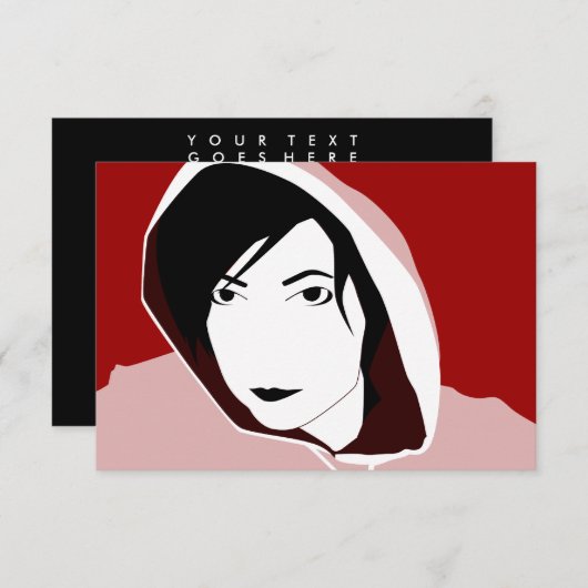 Invitation regard à capuchon (Devant / Derrière)