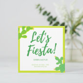 Invitation Regarde-moi grandir Cactus vert Succulente Faveur (Debout devant)