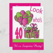 Invitation Regarde qui a 40 ans| 40e anniversaire (Devant / Derrière)