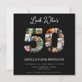Invitation regarde qui a 50 ans joyanniversaire 50 ans Collag (Devant)