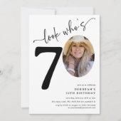 Invitation Regarde qui a 70 ans ! Photo moderne 70e anniversa (Devant)
