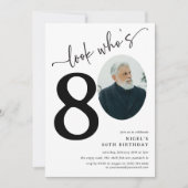 Invitation Regarde qui a 80 ans ! Photo moderne 80e anniversa (Devant)