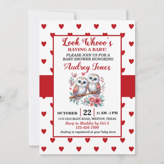 Invitation Regarde qui a un bébé (Devant)