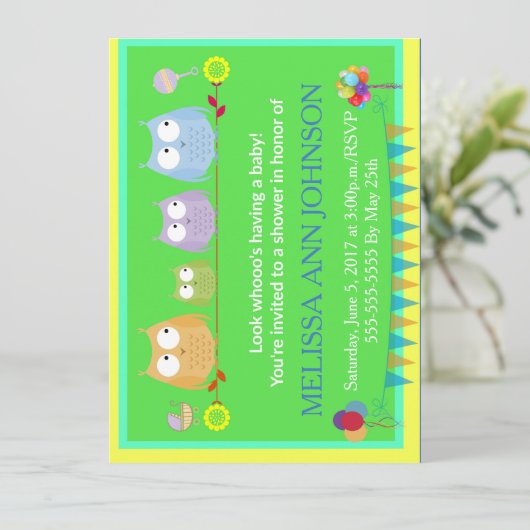 Invitation Regarde qui a un bébé ! (Debout devant)