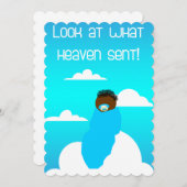 Invitation Regardez ce que le ciel a envoyé !Invitations de d (Devant / Derrière)