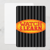 Invitation Regardez et apprenez les rayures ovales radiales (Devant / Derrière)