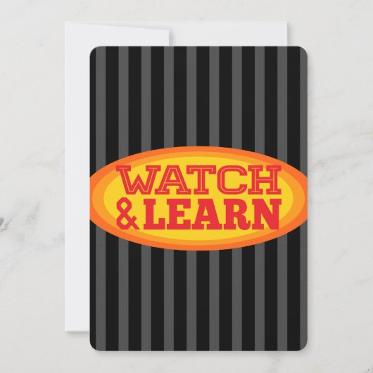 Invitation Regardez et apprenez les rayures ovales radiales (Devant)