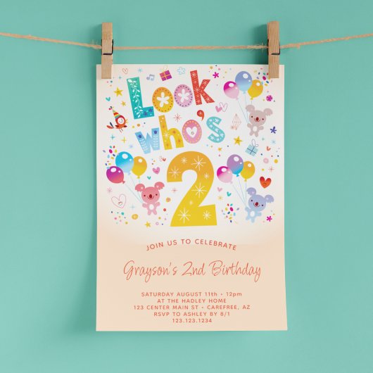 Invitation Regardez le 2ème anniversaire