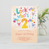 Invitation Regardez le 2ème anniversaire (Debout devant)
