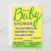 Invitation Regardez l'invitation d'art de douche de bébé chou (Dos)