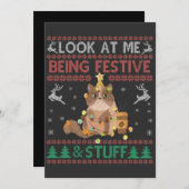 Invitation Regardez-moi être Festive & Stuff vilain Chat de N (Devant / Derrière)