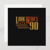 Invitation Regardez Qui 90 Ans Funny 90e Anniversaire Cadeau (Devant / Derrière)