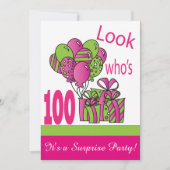 Invitation Regardez qui a 100 ans | Anniversaire 100 ans (Devant)