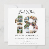 Invitation Regardez qui a 18 ans Photo Collage anniversaire a (Devant)