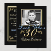 Invitation Regardez qui a 30 photos (Devant / Derrière)