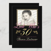 Invitation Regardez qui a 30 photos (Devant / Derrière)