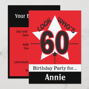 Invitation Regardez qui a 60 ans   Anniversaire 60 ans   Text
