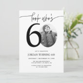 Invitation Regardez qui a 60 ans | Photo 60th Birthday Invita (Debout devant)