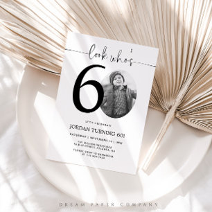 Invitation Regardez qui a 60 ans Photo 60th Birthday Invita