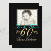 Invitation Regardez qui a 60 photos (Devant / Derrière)