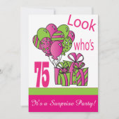 Invitation Regardez qui a 75 ans| 75e anniversaire (Devant)