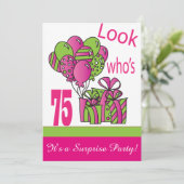 Invitation Regardez qui a 75 ans| 75e anniversaire (Debout devant)