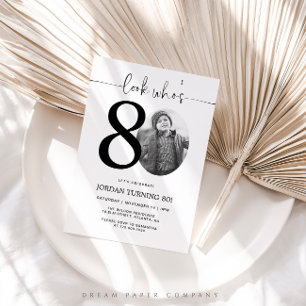 Invitation Regardez qui a 80 ans   Photo 80th Birthday Invita