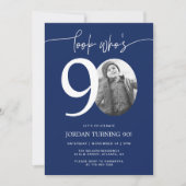 Invitation Regardez qui a 90 ans | 90e anniversaire Invitatio (Devant)